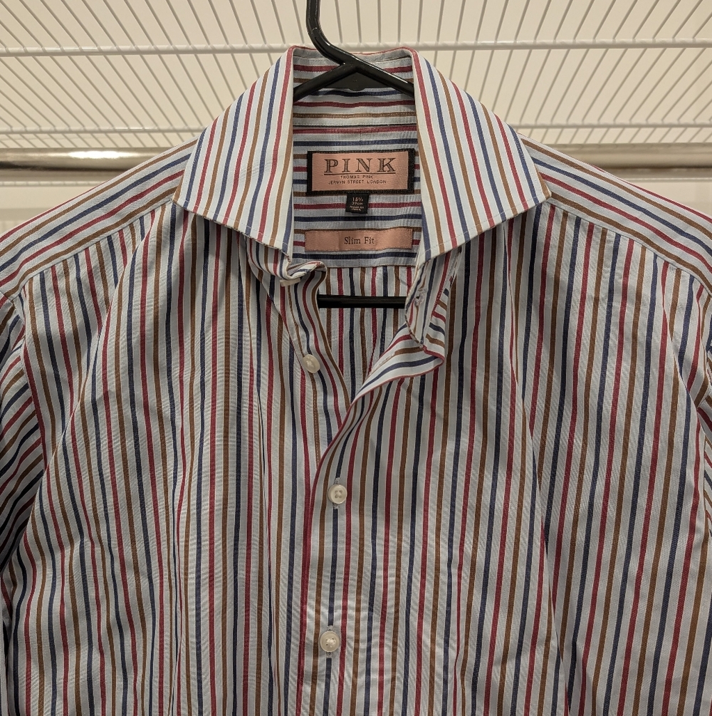 Thomas Pink B/B/R Dress Shirt